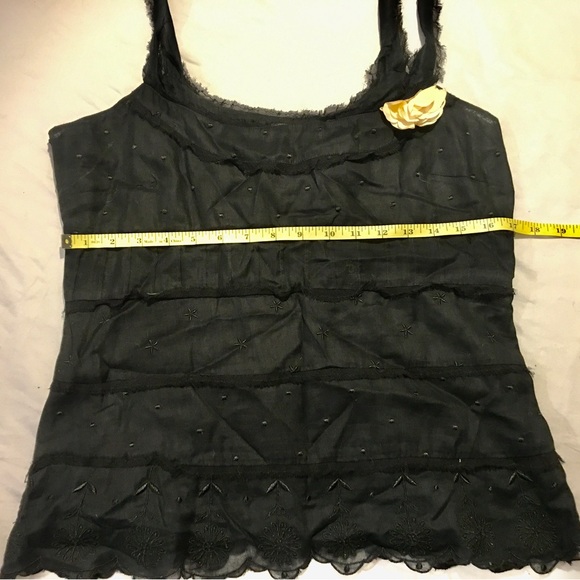 EUC Odille for Anthropologie embroidered top sz 12 - Picture 3 of 12